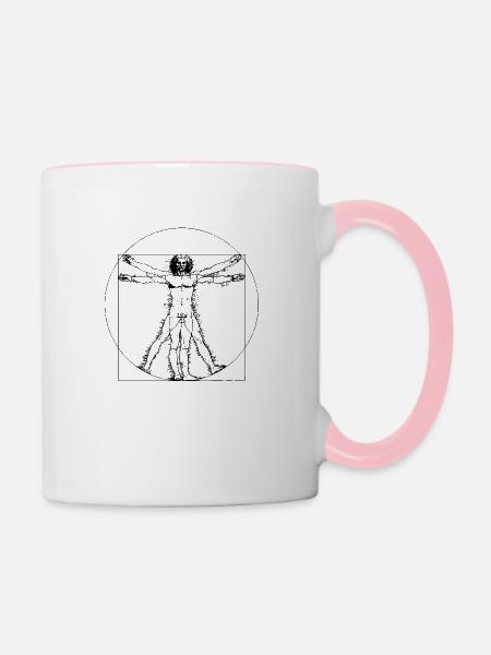 Vitruvian - Tasse zweifarbig - Weiß/Pink