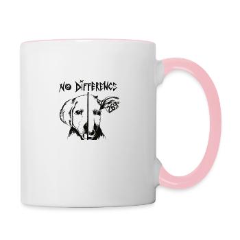 Kein Unterschied - Tasse zweifarbig - Weiß/Pink - Rechts