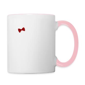 Mr and Mrs - Tasse zweifarbig - Weiß/Pink - Rechts