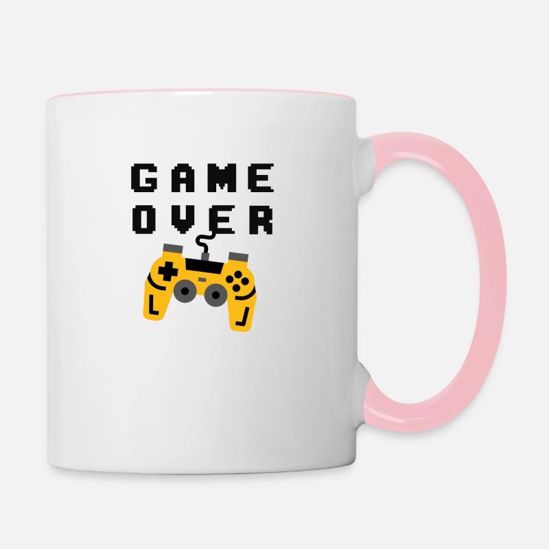Game over - Contrasting Mug - white/pink
