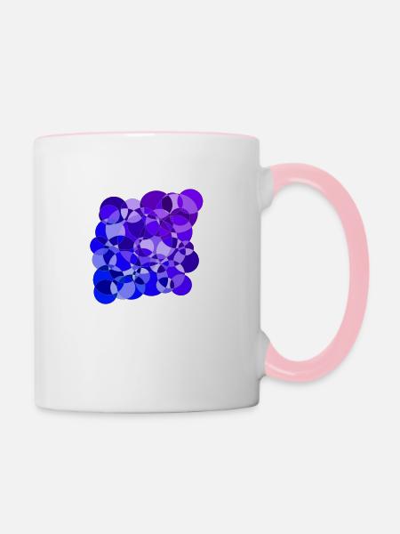 Circles - Tasse zweifarbig - Weiß/Pink