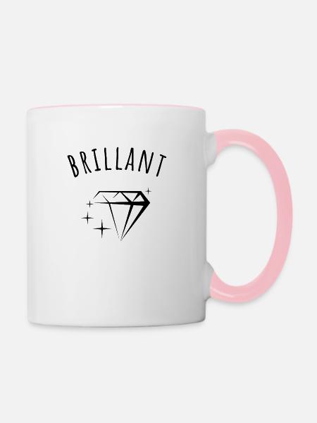 Geniale Geschenkidee - Tasse zweifarbig - Weiß/Pink