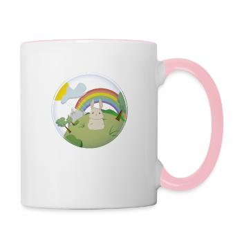 Le Lapin - Mug contrasté - blanc/rose - Droite