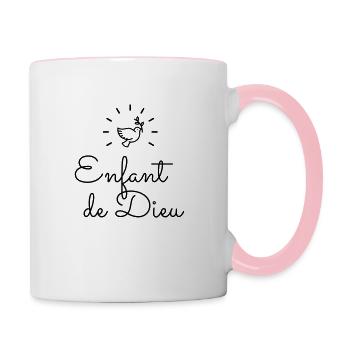 ENFANT DE DIEU - Mug contrasté - blanc/rose - Droite