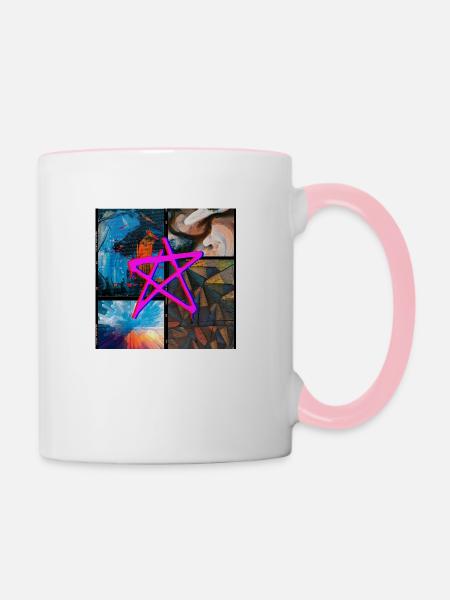 ABSTRACT - Tasse zweifarbig - Weiß/Pink