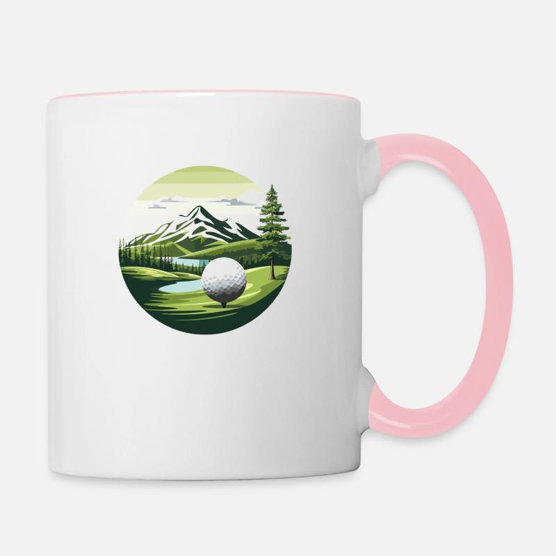 Natural golf - Contrasting Mug - white/pink