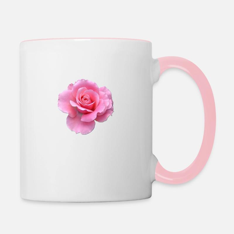 Rose - Mug contrasté - blanc/rose