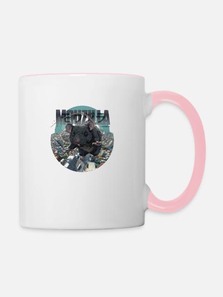 MOUZILLA - Tasse zweifarbig - Weiß/Pink