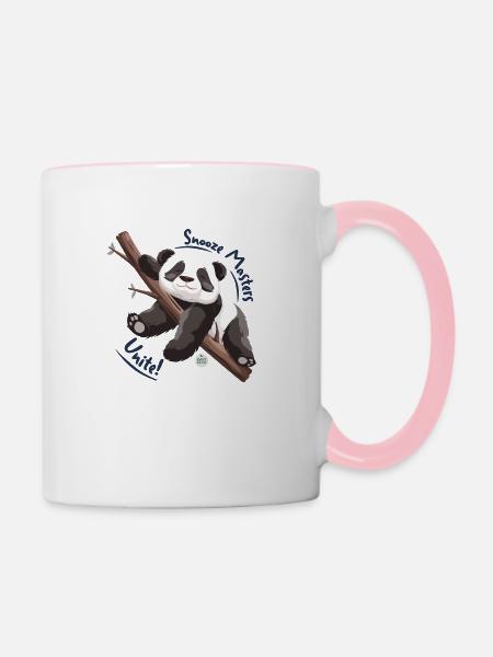 Snooze Masters vereinigt euch! - Tasse zweifarbig - Weiß/Pink