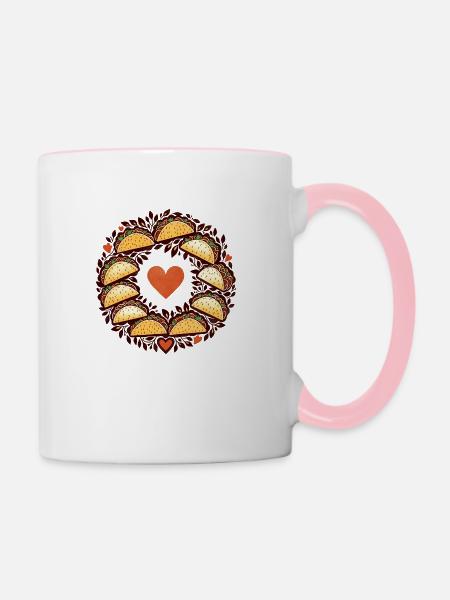 Taco Tuesday Liebe - Tasse zweifarbig - Weiß/Pink