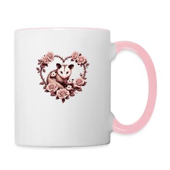 Possum mama - Contrasting Mug - white/pink - Right