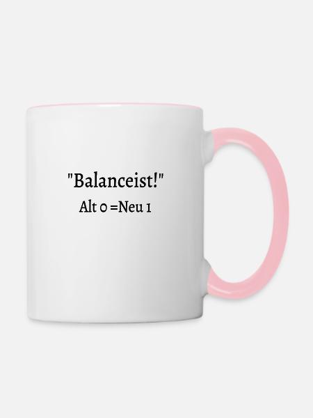 Balancist #Neu2 sw - Tasse zweifarbig - Weiß/Pink