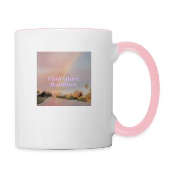 I feel good - Tasse zweifarbig - Weiß/Pink - Rechts