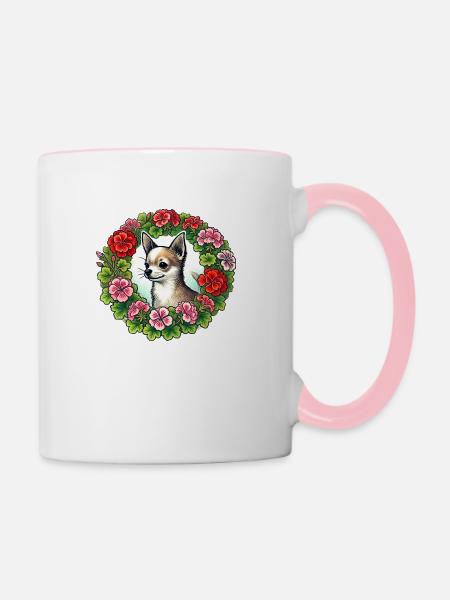 Chihuahua - Tasse zweifarbig - Weiß/Pink