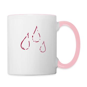 My Blood Type Is Coffee Lover - Contrasting Mug - white/pink - Right