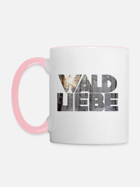 wald 56 - Tasse zweifarbig - Weiß/Pink