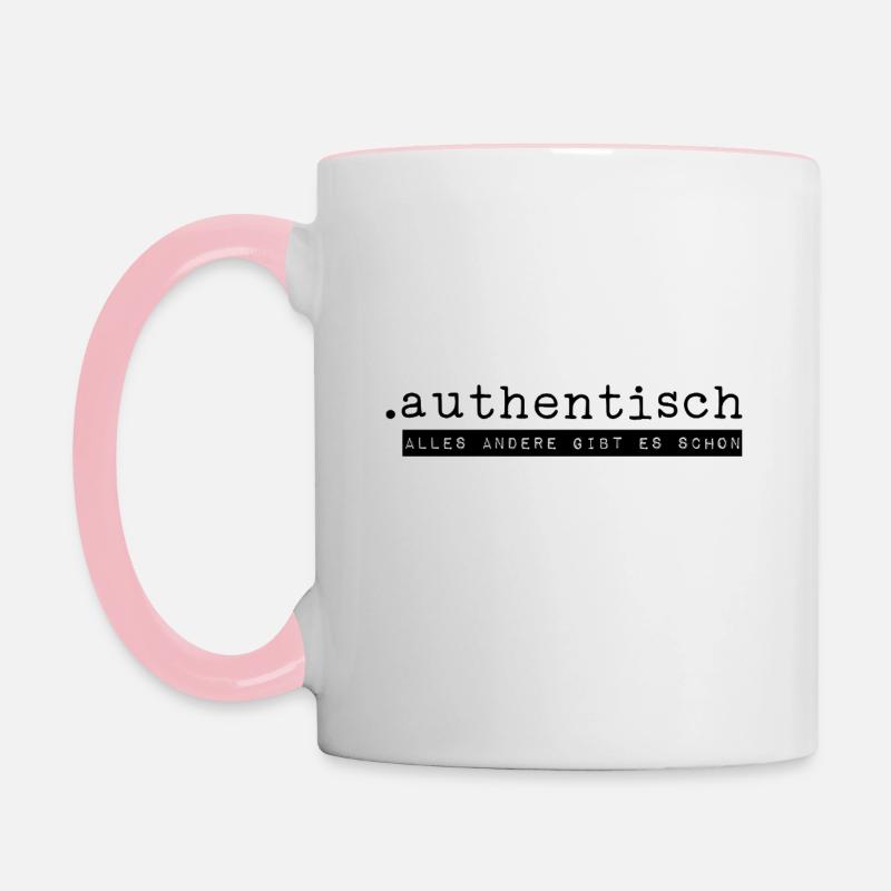 .authentic - Contrasting Mug - white/pink