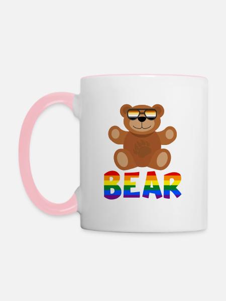 Homosexueller Bär - Tasse zweifarbig - Weiß/Pink