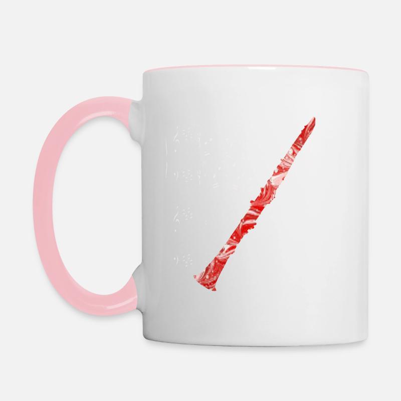 klarinette e 9 - Tasse zweifarbig - Weiß/Pink