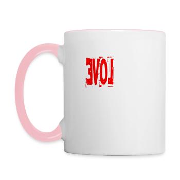 Révolution Amour - Mug contrasté - blanc/rose - Gauche