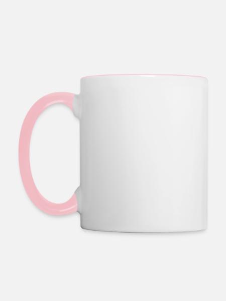 unendliche Liebe Herzform Katze - Tasse zweifarbig - Weiß/Pink