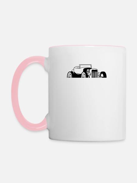Hot Rod Baby - Tasse zweifarbig - Weiß/Pink