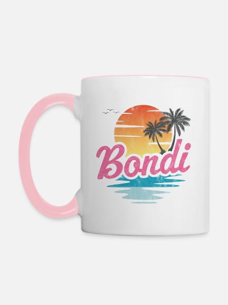 Bondi | - Tasse zweifarbig - Weiß/Pink