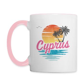 Cyprus - Contrasting Mug - white/pink - Left