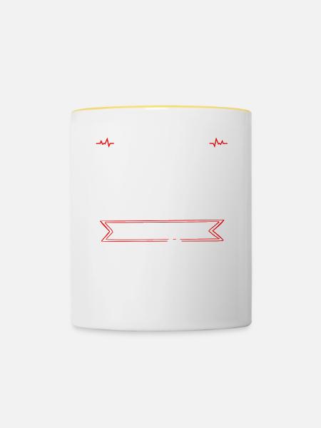 Sanitäter Shirt · Notfallsanitäter · noch einmal - Tasse zweifarbig - Weiß/Gelb