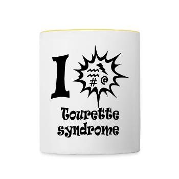Tourette's Syndrome - Mug contrasté - blanc/jaune - Devant