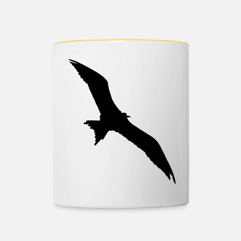Bird, seagull - Mug contrasté - blanc/jaune
