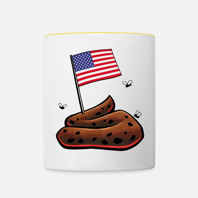 Etats-Unis - Mug contrasté - blanc/jaune
