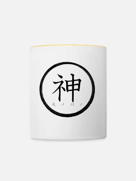 Kami - Tasse zweifarbig - Weiß/Gelb