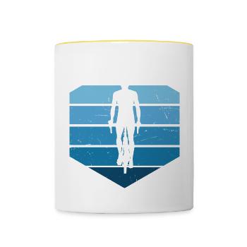 Cyclisme VTT Cyclisme Vélo Vélo - Mug contrasté - blanc/jaune - Devant