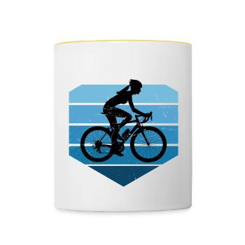 Ciclismo Ciclismo Ciclismo Bici Mtb Ciclismo - Tazze bicolor - bianco/giallo