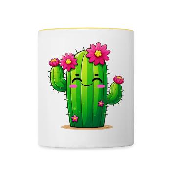Cactus - Contrasting Mug - white/yellow - Front