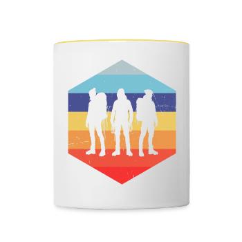 Boulder Climber Bouldering Men's Climbers - Contrasting Mug - white/yellow - Front