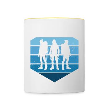 Bouldering Climber Women's Climber Climbing - Contrasting Mug - white/yellow - Front