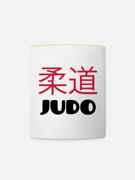 Judo (V) - Tasse zweifarbig - Weiß/Gelb