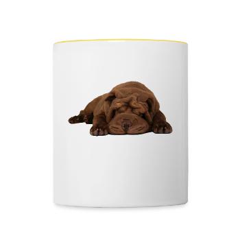 Shar-Pei - Contrasting Mug - white/yellow - Front