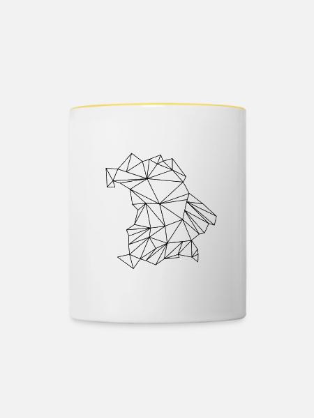 Bayern - Tasse zweifarbig - Weiß/Gelb