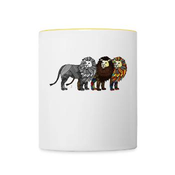 The Power of the Three Lions - The of Orbis - Contrasting Mug - white/yellow - Front