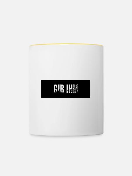 GIB IHM - Tasse zweifarbig - Weiß/Gelb