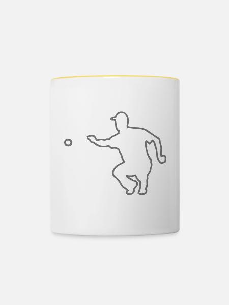 Petanque Kugel Pointer 2 - Tasse zweifarbig - Weiß/Gelb