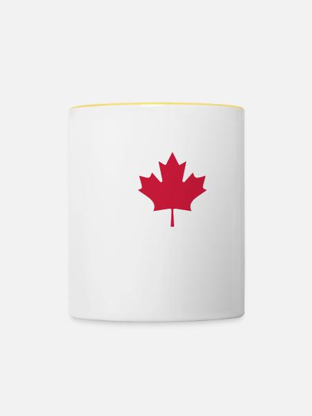 Canada - Tasse zweifarbig - Weiß/Gelb