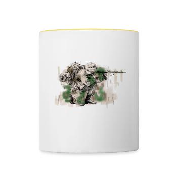 Soldier - Contrasting Mug - white/yellow - Front