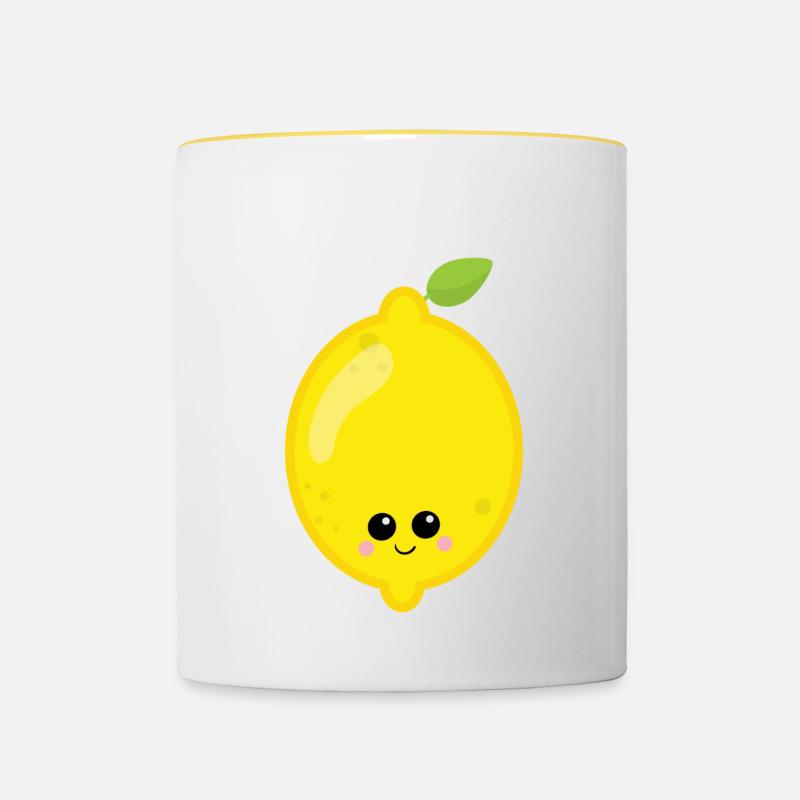 lemon - Contrasting Mug - white/yellow
