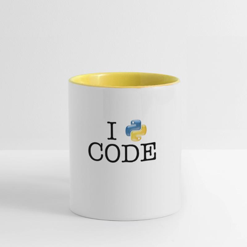 I love code - Python Contrasting Mug