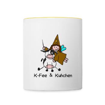 K-Fee& Kuhchen - Tasse zweifarbig - Weiß/Gelb - Vorne