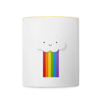 Cloud - Contrasting Mug - white/yellow - Front